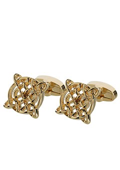 Gold Plated Celtic Cufflinks AJ012-FB-GP