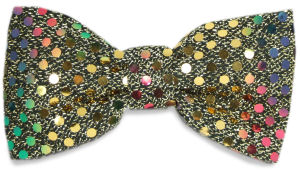 Gold Sequin Bow Tie