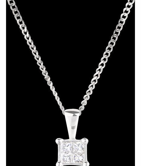 Goldsmiths 18ct Gold 0.33ct Diamond Set Pendant