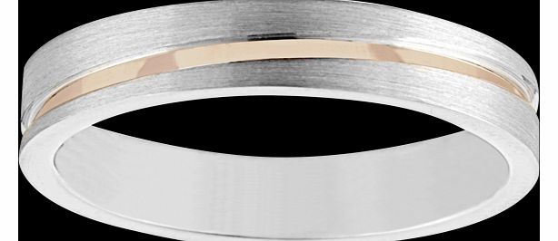 Goldsmiths 4mm ladies wedding band in 18 carat white gold -