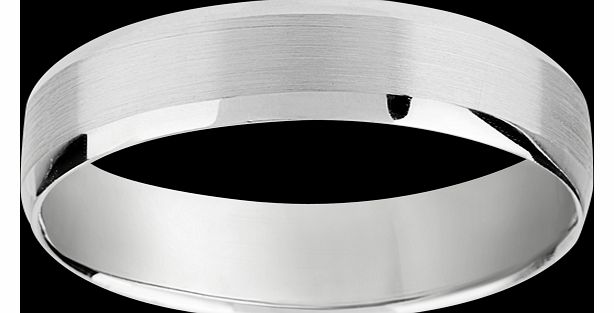 Goldsmiths 6mm brushed finish gents ring in palladium 950