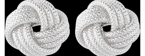 Italian Silver Plated Frost Love Knot Earrings