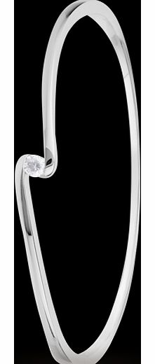 Silver Cubic Zirconia Bangle