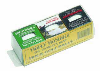 TRIPLE TROUBLE JOKE GOLF BALLS Triple Pack