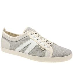 Goliath Male Goliath Slogger Ii Fabric Upper Fashion Trainers in White and Grey