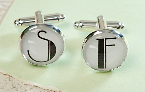 GoneDigging Personalised Initials Cufflinks Park Lane Font