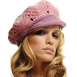 Zig Zig Knit Newsboy Hat