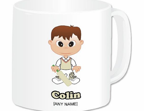 GoPersonalised Personalised Cricket Boy Mug (A GoPersonalised Design)