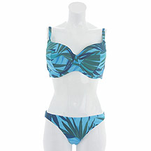 Gorgeous Blue/green palm print bikini pants