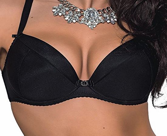 Gorsenia K156 Toscana Padded Bra,Size 42C,Black