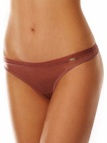 Gossard Glossies Low Rise Womens Thong Mocha Large