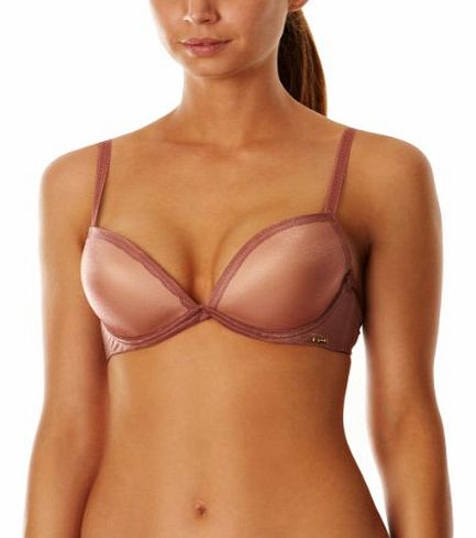 Glossies Padded Plunge Womens Bra Mocha 36D