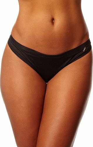 Glossies Thong Black Womens Shorts Black Medium