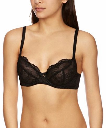 Gossard Superboost Lace Non-Padded Balcony Womens Bra Black 34B