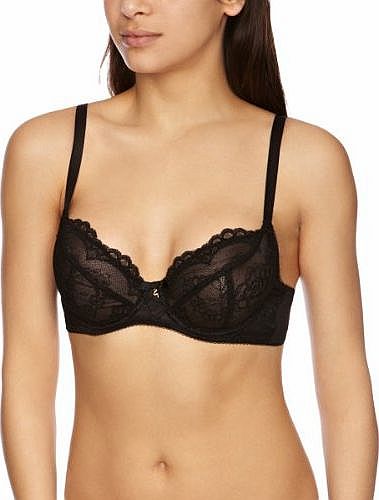 Superboost Lace Non-Padded Balcony Womens Bra Black 42C