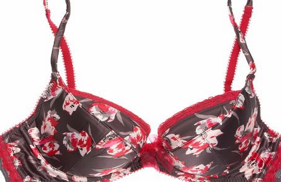 Gossard Wild Flower Plunge Bra Plunge Womens Bra Platinum 34E