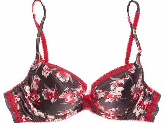 Wild Flower Plunge Bra Plunge Womens Bra Platinum 38E