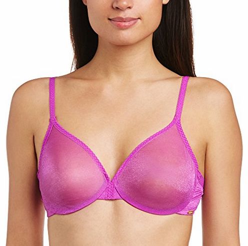 Gossard Womens Glossies Sheer Soft Cup Everyday Bra, Purple, 30G