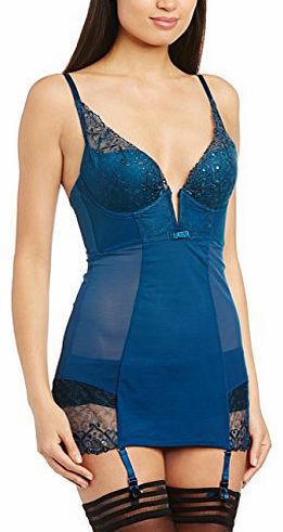 Gossard Womens Rochelle Slip Plunge Everyday Bra, Blue (Dark Teal), 36E