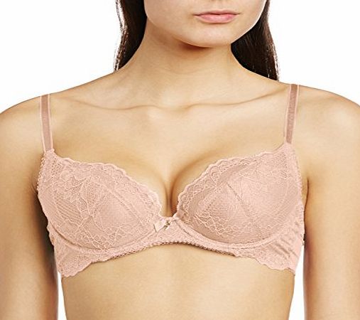 Gossard Womens Superboost Lace Foil Print Plunge Floral Everyday Bra, Pink (Blush), 38D