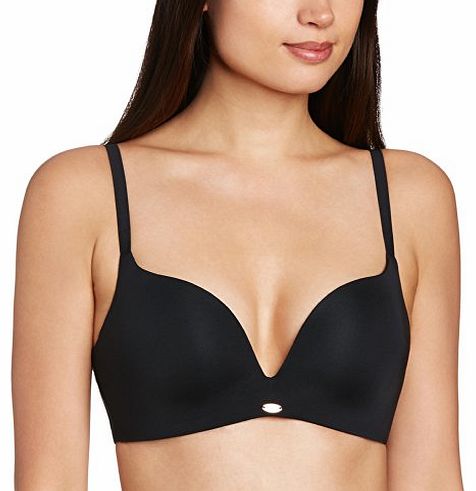 Womens Supersmooth Plunge Non-Wired Everyday Bra, Black, 34B