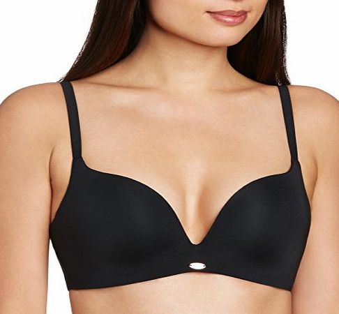 Gossard Womens Supersmooth Plunge Non-Wired Everyday Bra, Black, 36D