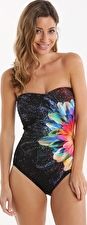 Gottex, 1295[^]263131 Cosmic Petals Bandeau One Piece - Black