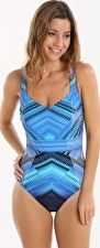 Gottex, 1295[^]263146 Venice Shaped Square Neck One Piece - Blue