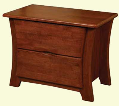 grace BEDSIDE CABINET 2 DRAWER DARK FURNITURE