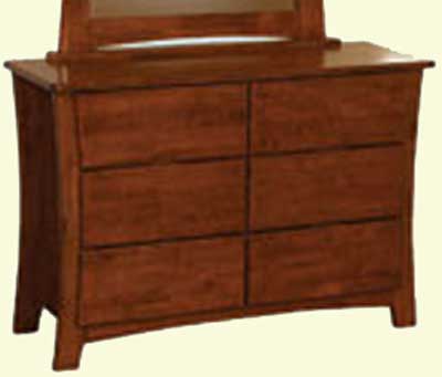 CHEST OF DRAWERS 6 DRAWER DARK FURNITURE