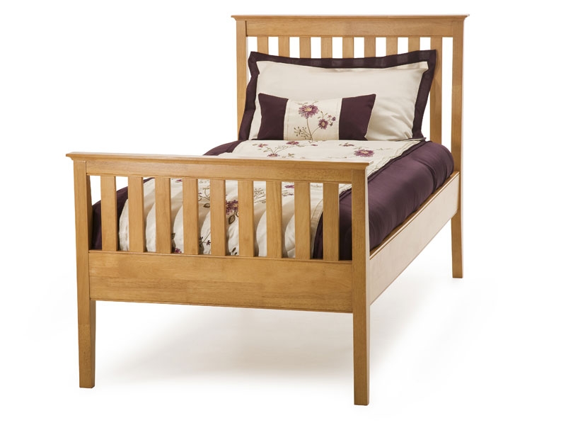 Grace Single High Footend Bed - Golden Cherry