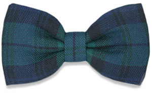 Green Black Tartan Bow Tie - Black Watch