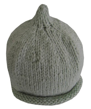 Green Nippers merino wool sage beanie hat