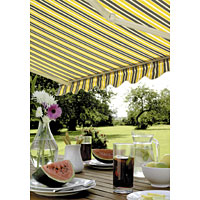 GREENHURST Patio Awning Yellow / Grey 3.5m