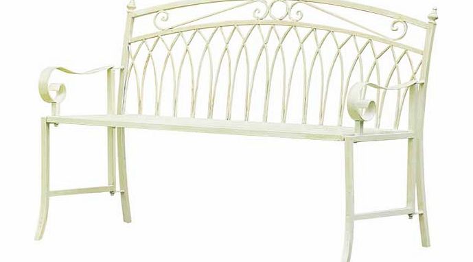 Greenhurst Versailles Bench Antique Cream