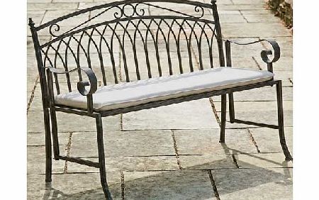 Greenhurst Versailles Garden Steel Folding Bench - Grey