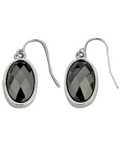 Grey Faceted Drop Earrings