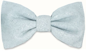 Grey Silver Glitter Bow Tie