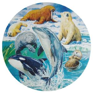 Grovely Jigsaws James Hamilton Grovely Puzzles Marine Mammals 500 Circular Piece Jigsaw Puzzle