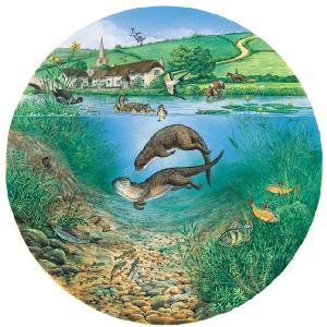 Grovely Jigsaws James Hamilton Grovely Puzzles The River In Summer 500 Circular Piece Jigsaw Puzzle