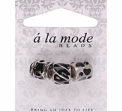Groves A La Mode Glass Beads, Pack of 3, Enamel