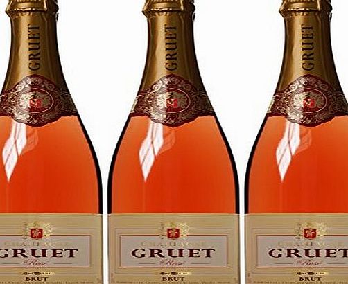 Gruet Rose Non Vintage Champagne, 75 cl (Case of 3)