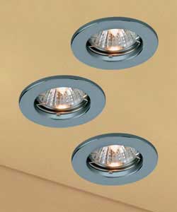 Chrome Triple downlight Kit