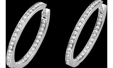 Guess Crystal Eternity Hoop Earrings UBE51454