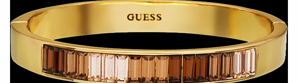 Guess Gold PVD Channel Baguette Bangle UBB51403