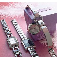 Stone Set Silver Dial G Watch