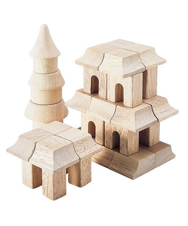 Guidecraft Hardwood Blocks Oriental Construction Set Add On