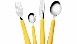 Guzzini Gemma 24 Piece Cutlery Set Yellow 15 8 x 7 5 x