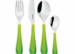 Guzzini Gocce Two Tone Cutlery Green 24 Piece Cutlery Set