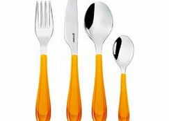 Guzzini Gocce Two Tone Cutlery Orange Dessert Fork